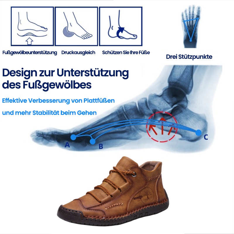 [Letzter Tag 70 % Rabatt – endet bald] 🔥 Orthopädische Herrenschuhe aus Kalbsleder 👞 Handgenäht ✅ Fußgewölbeunterstützung für bequemes Gehen