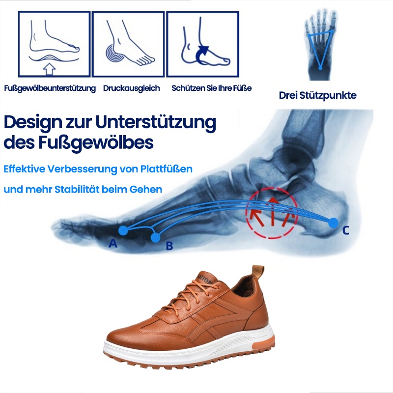 [⏰Heute 50 % Rabatt – nicht verpassen! ] 🔥 Medizinisch zertifizierte ergonomische Freizeitschuhe 👞 Handgenäht ✅ Fußgewölbeunterstützung für bequemes Gehen