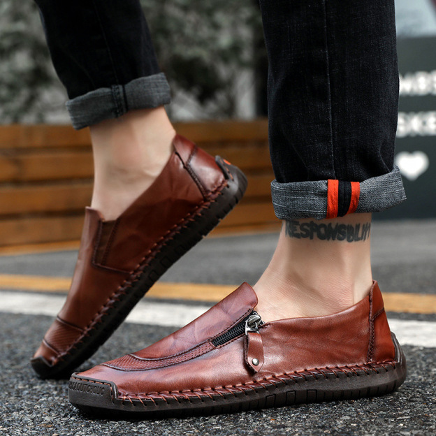 (🎉 Letzter Tag 70 % Rabatt, nicht verpassen) 🐂 Orthopädische Herrenschuhe aus Kalbsleder 👞 Fußgewölbeunterstützung ✅ Lindert Fußschmerzen - Bequemes Gehen