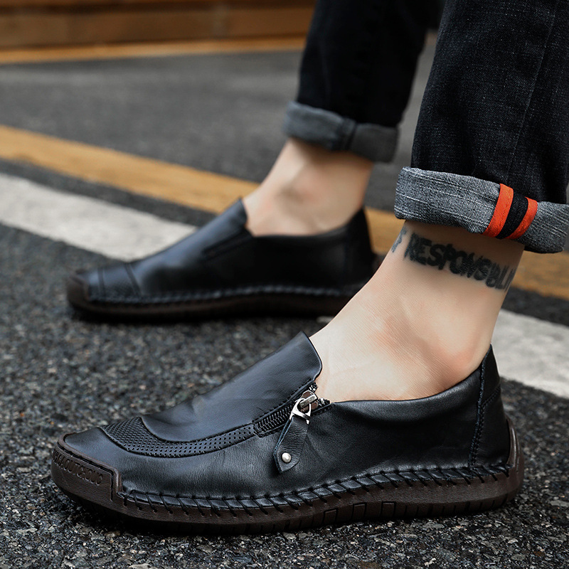 (🎉 Letzter Tag 70 % Rabatt, nicht verpassen) 🐂 Orthopädische Herrenschuhe aus Kalbsleder 👞 Fußgewölbeunterstützung ✅ Lindert Fußschmerzen - Bequemes Gehen