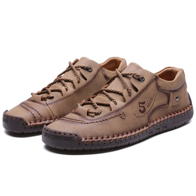 (🎉50 % Rabatt am letzten Tag, nicht verpassen) 🐂Freizeitschuhe aus australischem Kalbsleder 👞Handgenäht ✅Fußgewölbeunterstützung – bequemes Gehen