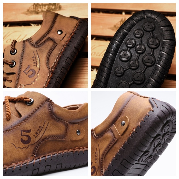 (🎉50 % Rabatt am letzten Tag, nicht verpassen) 🐂Freizeitschuhe aus australischem Kalbsleder 👞Handgenäht ✅Fußgewölbeunterstützung – bequemes Gehen