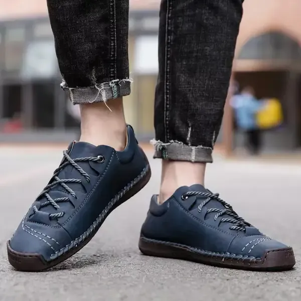 (🎉50 % Rabatt am letzten Tag, nicht verpassen) 🐂Freizeitschuhe aus australischem Kalbsleder 👞Handgenäht ✅Fußgewölbeunterstützung – bequemes Gehen