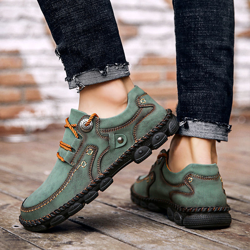 (🎉 Letzter Tag 70% Rabatt, nicht verpassen) 🐂 Orthopädische Herrenschuhe aus Kalbsleder 👞 Handgenäht ✅ Lindert Fußschmerzen - Bequemes Gehen