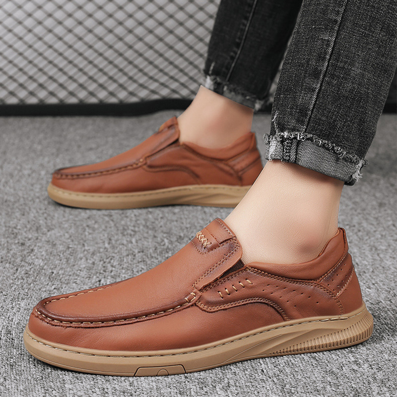 (🎉 Letzter Tag 70 % Rabatt, nicht verpassen) 🐂 Orthopädische Herrenschuhe aus Kalbsleder 👞 Fußgewölbeunterstützung ✅ Lindert Fußschmerzen - Bequemes Gehen