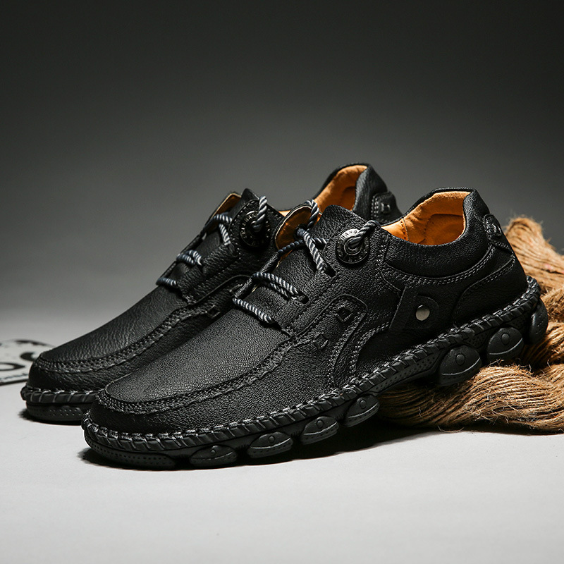 (🎉 Letzter Tag 70% Rabatt, nicht verpassen) 🐂 Orthopädische Herrenschuhe aus Kalbsleder 👞 Handgenäht ✅ Lindert Fußschmerzen - Bequemes Gehen