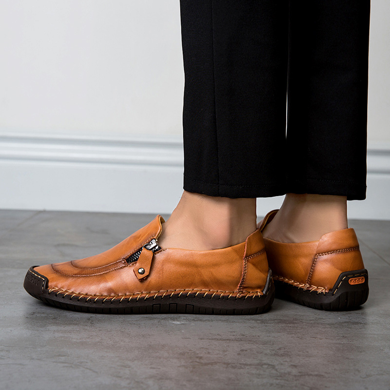 (🎉 Letzter Tag 70 % Rabatt, nicht verpassen) 🐂 Orthopädische Herrenschuhe aus Kalbsleder 👞 Fußgewölbeunterstützung ✅ Lindert Fußschmerzen - Bequemes Gehen