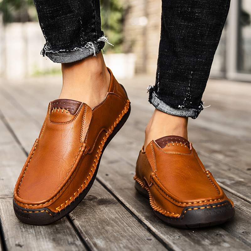 [Letzter Tag 70 % Rabatt – Endet bald] 🔥 Freizeitschuhe aus Kalbsleder für Herren 👞 Handgenäht ✅ Fußgewölbeunterstützung für bequemes Gehen