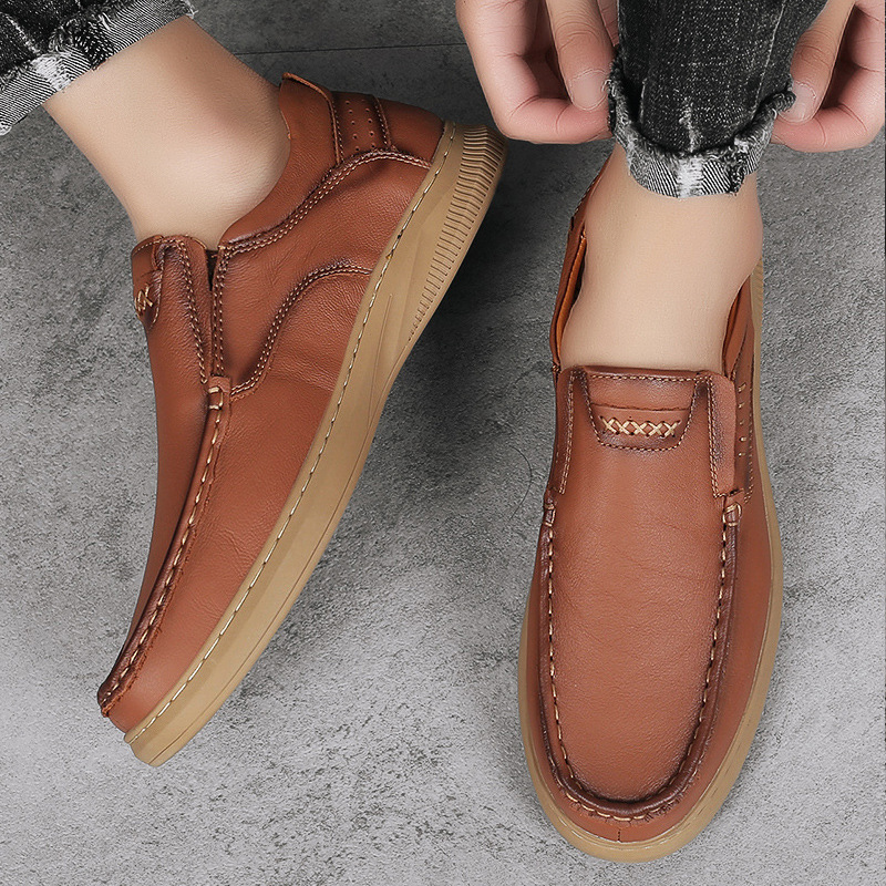 (🎉 Letzter Tag 70 % Rabatt, nicht verpassen) 🐂 Orthopädische Herrenschuhe aus Kalbsleder 👞 Fußgewölbeunterstützung ✅ Lindert Fußschmerzen - Bequemes Gehen