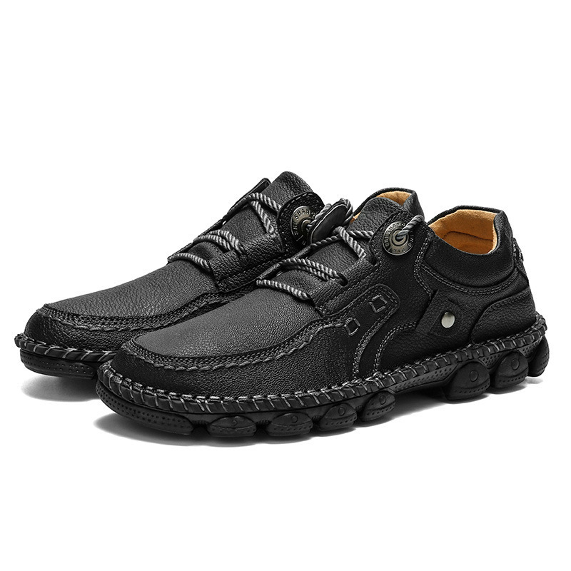 (🎉 Letzter Tag 70% Rabatt, nicht verpassen) 🐂 Orthopädische Herrenschuhe aus Kalbsleder 👞 Handgenäht ✅ Lindert Fußschmerzen - Bequemes Gehen