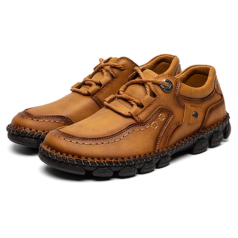 (🎉 Letzter Tag 70% Rabatt, nicht verpassen) 🐂 Orthopädische Herrenschuhe aus Kalbsleder 👞 Handgenäht ✅ Lindert Fußschmerzen - Bequemes Gehen