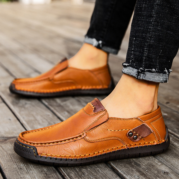 [Letzter Tag 70 % Rabatt – Endet bald] 🔥 Freizeitschuhe aus Kalbsleder für Herren 👞 Handgenäht ✅ Fußgewölbeunterstützung für bequemes Gehen