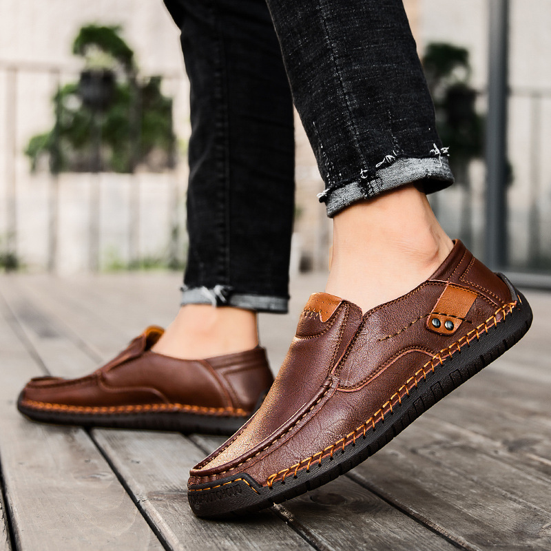 [Letzter Tag 70 % Rabatt – Endet bald] 🔥 Freizeitschuhe aus Kalbsleder für Herren 👞 Handgenäht ✅ Fußgewölbeunterstützung für bequemes Gehen
