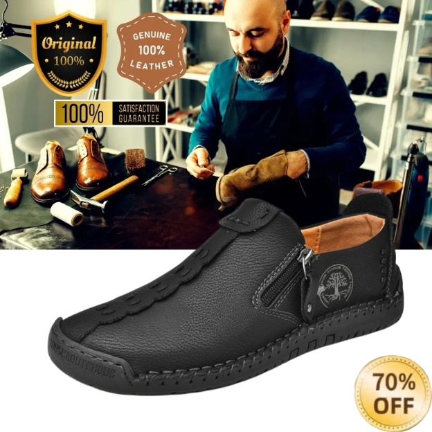 (🎉 Letzter Tag 70% Rabatt, nicht verpassen) 🐂 Orthopädische Herrenschuhe aus Kalbsleder 👞 Handgenäht ✅ Lindert Fußschmerzen - Bequemes Gehen