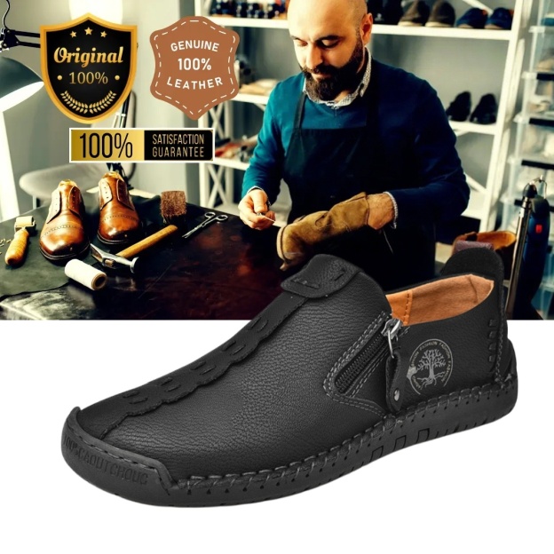 (🎉 Letzter Tag 70% Rabatt, nicht verpassen) 🐂 Orthopädische Herrenschuhe aus Kalbsleder 👞 Handgenäht ✅ Lindert Fußschmerzen - Bequemes Gehen