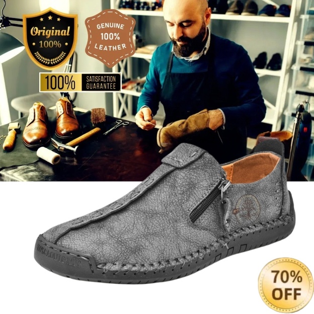 (🎉 Letzter Tag 70% Rabatt, nicht verpassen) 🐂 Orthopädische Herrenschuhe aus Kalbsleder 👞 Handgenäht ✅ Lindert Fußschmerzen - Bequemes Gehen