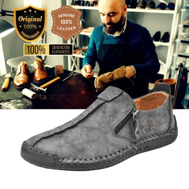 (🎉 Letzter Tag 70% Rabatt, nicht verpassen) 🐂 Orthopädische Herrenschuhe aus Kalbsleder 👞 Handgenäht ✅ Lindert Fußschmerzen - Bequemes Gehen