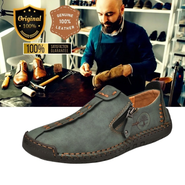 (🎉 Letzter Tag 70% Rabatt, nicht verpassen) 🐂 Orthopädische Herrenschuhe aus Kalbsleder 👞 Handgenäht ✅ Lindert Fußschmerzen - Bequemes Gehen