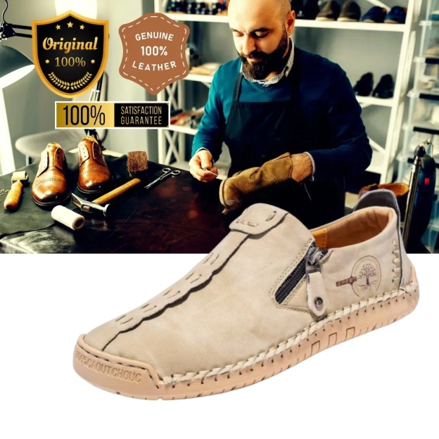 (🎉 Letzter Tag 70% Rabatt, nicht verpassen) 🐂 Orthopädische Herrenschuhe aus Kalbsleder 👞 Handgenäht ✅ Lindert Fußschmerzen - Bequemes Gehen