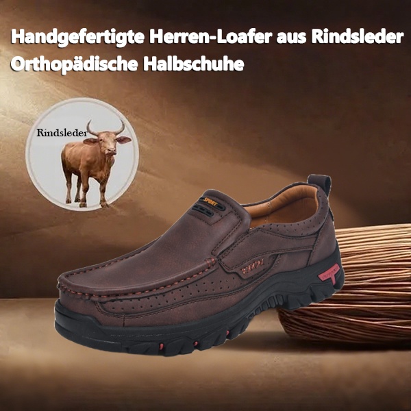 (🎉 Letzter Tag 70 % Rabatt, endet bald) 🐂 Orthopädische Herrenschuhe aus Kalbsleder👞 Fußgewölbeunterstützung✅ Lindert Fußschmerzen – Bequemes Gehen