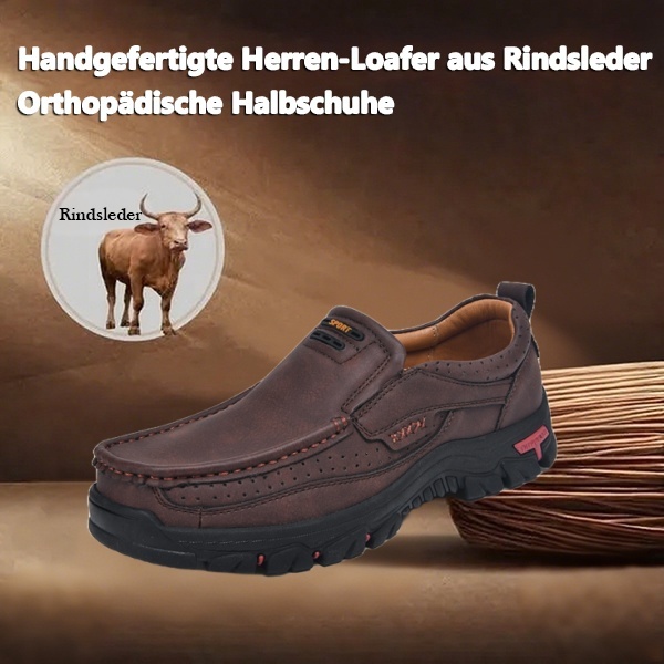 (🎉 Letzter Tag 70 % Rabatt, endet bald) 🐂 Orthopädische Herrenschuhe aus Kalbsleder👞 Fußgewölbeunterstützung✅ Lindert Fußschmerzen – Bequemes Gehen