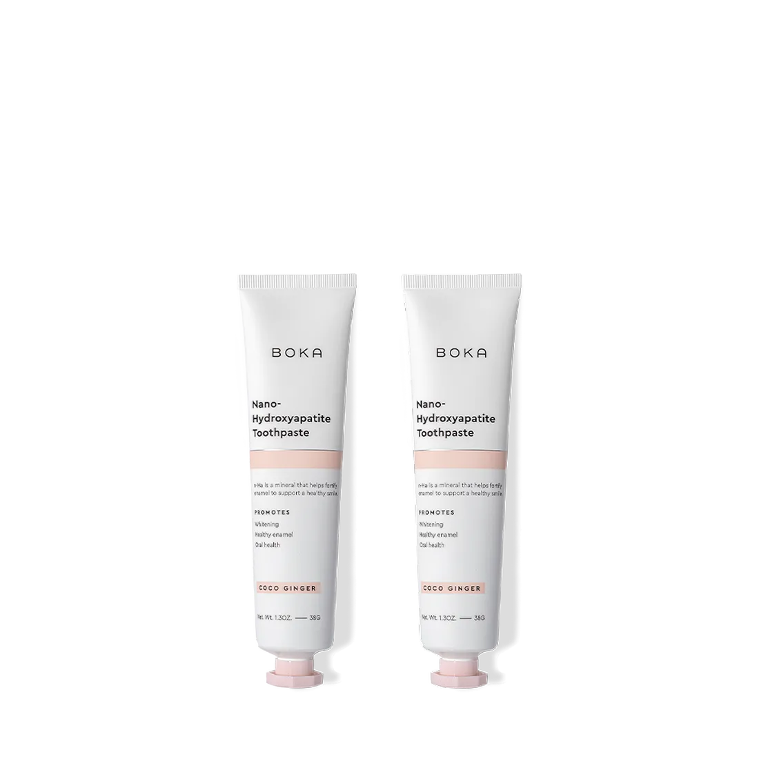 Travel Duo n-Ha Toothpaste 2-Pack in Dusk Ginger, tubes shown on a white background.