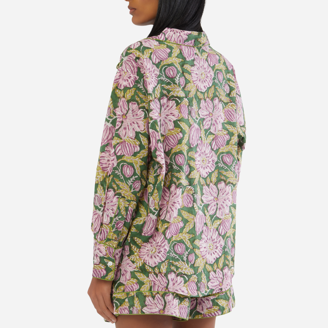 Lightweight Cotton Floral Short PJ Set