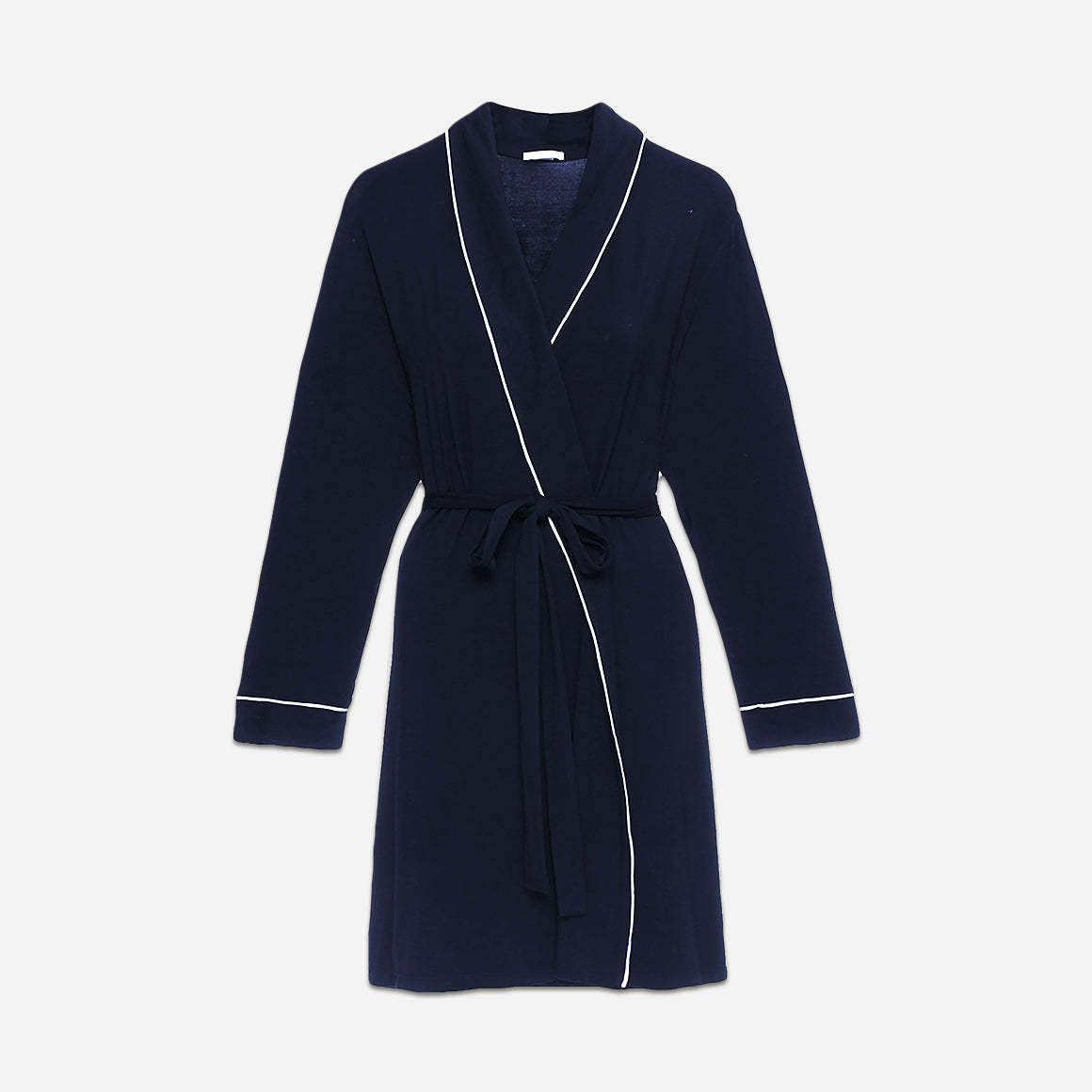 The Gisele Robe features a classic silhouette with a flattering knee-length cut, making it suitable for lounging at home or for a relaxed yet chic look when entertaining guests. The self-tie belt allows you to adjust the fit to your preference, while the wide lapel collar adds a touch of elegance.