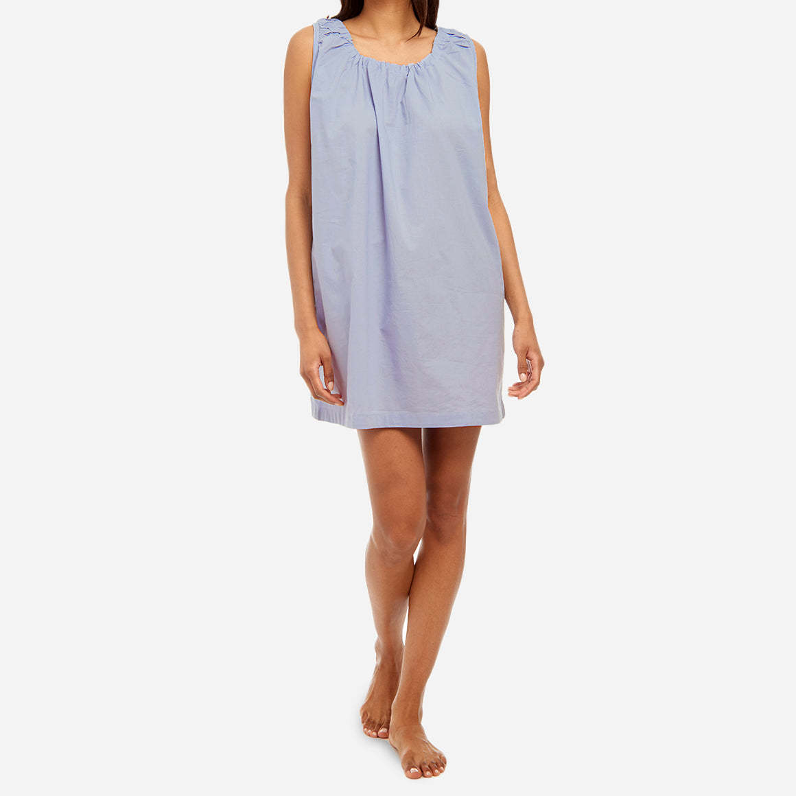 Made from a breathable and soft GOTS-certified organic cotton that feels light and airy on your skin, you’ll love the flattering drape of the material and comfy, unrestricted fit. The deep armholes and low scoop back provide maximum comfort for your bedtime and morning rituals.