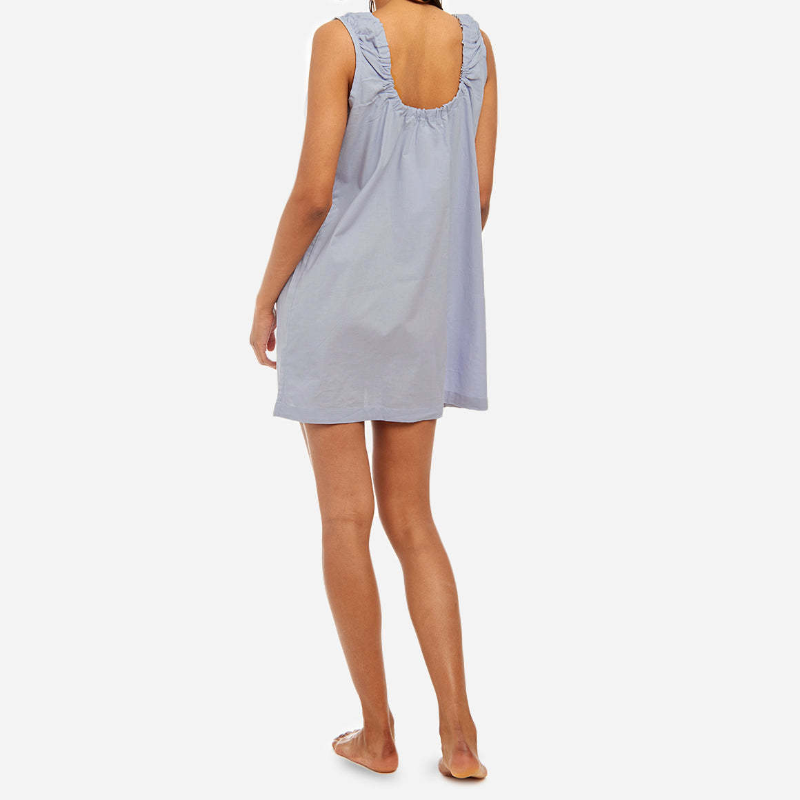 Made from a breathable and soft GOTS-certified organic cotton that feels light and airy on your skin, you’ll love the flattering drape of the material and comfy, unrestricted fit. The deep armholes and low scoop back provide maximum comfort for your bedtime and morning rituals.