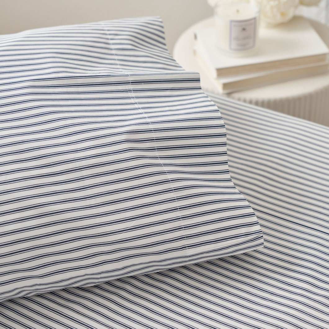 Luxe Premium Cotton Stripe Bed Sheets