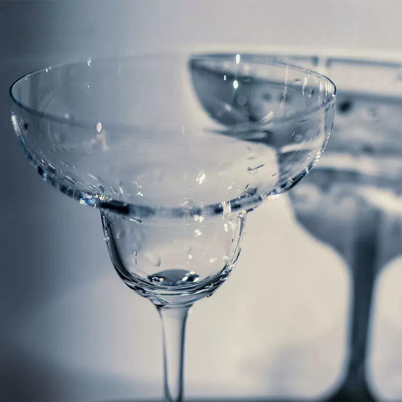 Elegant Footed Margarita Cocktail Glass