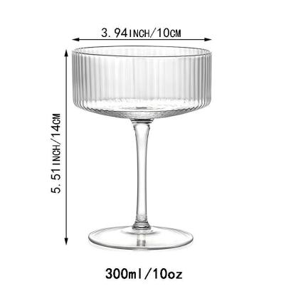 Vintage Ribbed Coupe Glasses