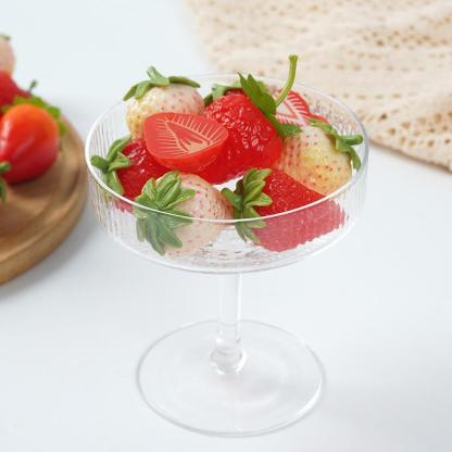 Vintage Ribbed Coupe Glasses