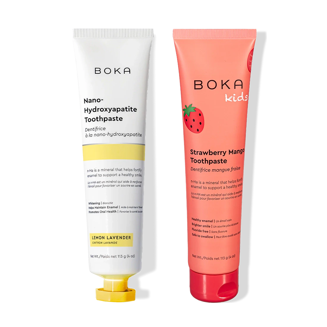 N-Ha Toothpaste 2-Pack with nano-hydroxyapatite to remineralize teeth for adults and kids.