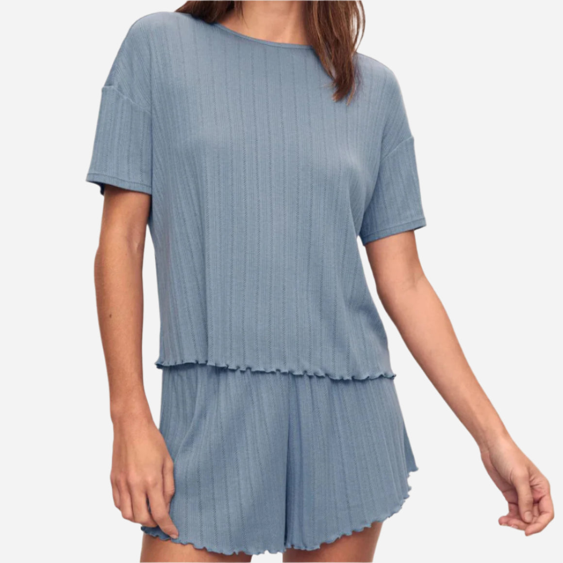 Pointelle Short Sleeve Tee