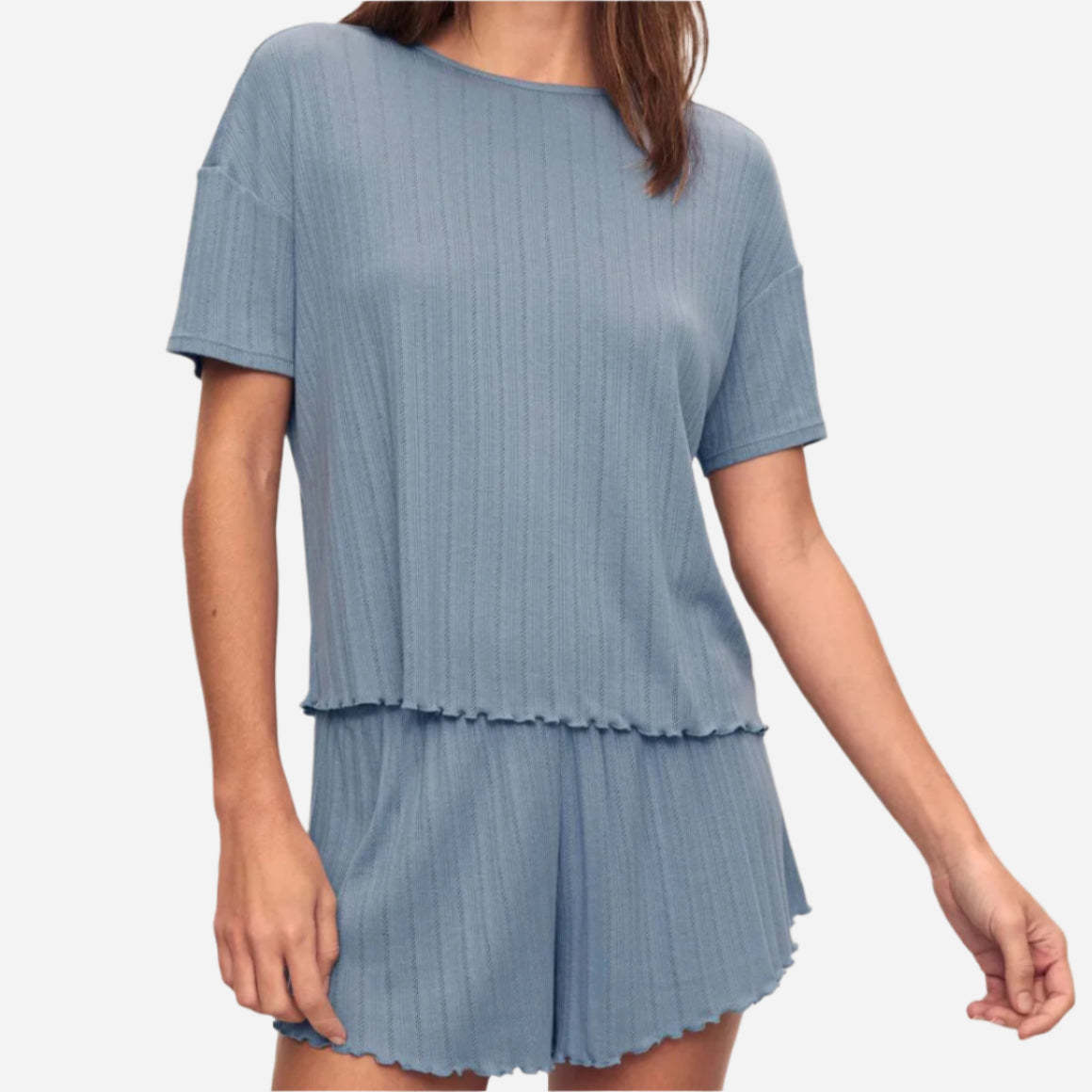 Pointelle Short Sleeve Tee