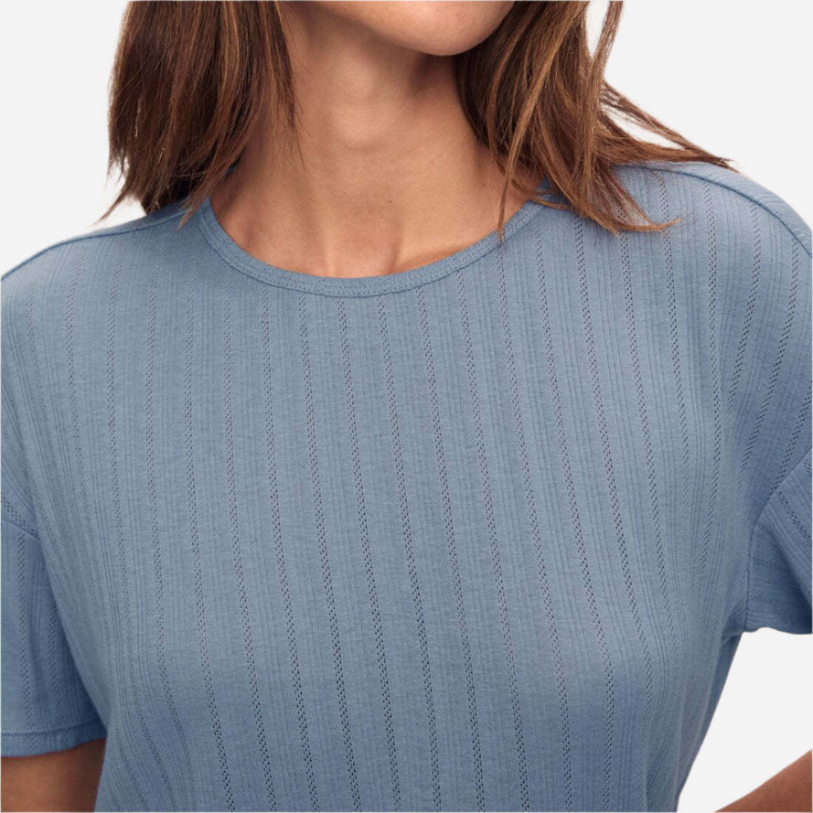 Pointelle Short Sleeve Tee