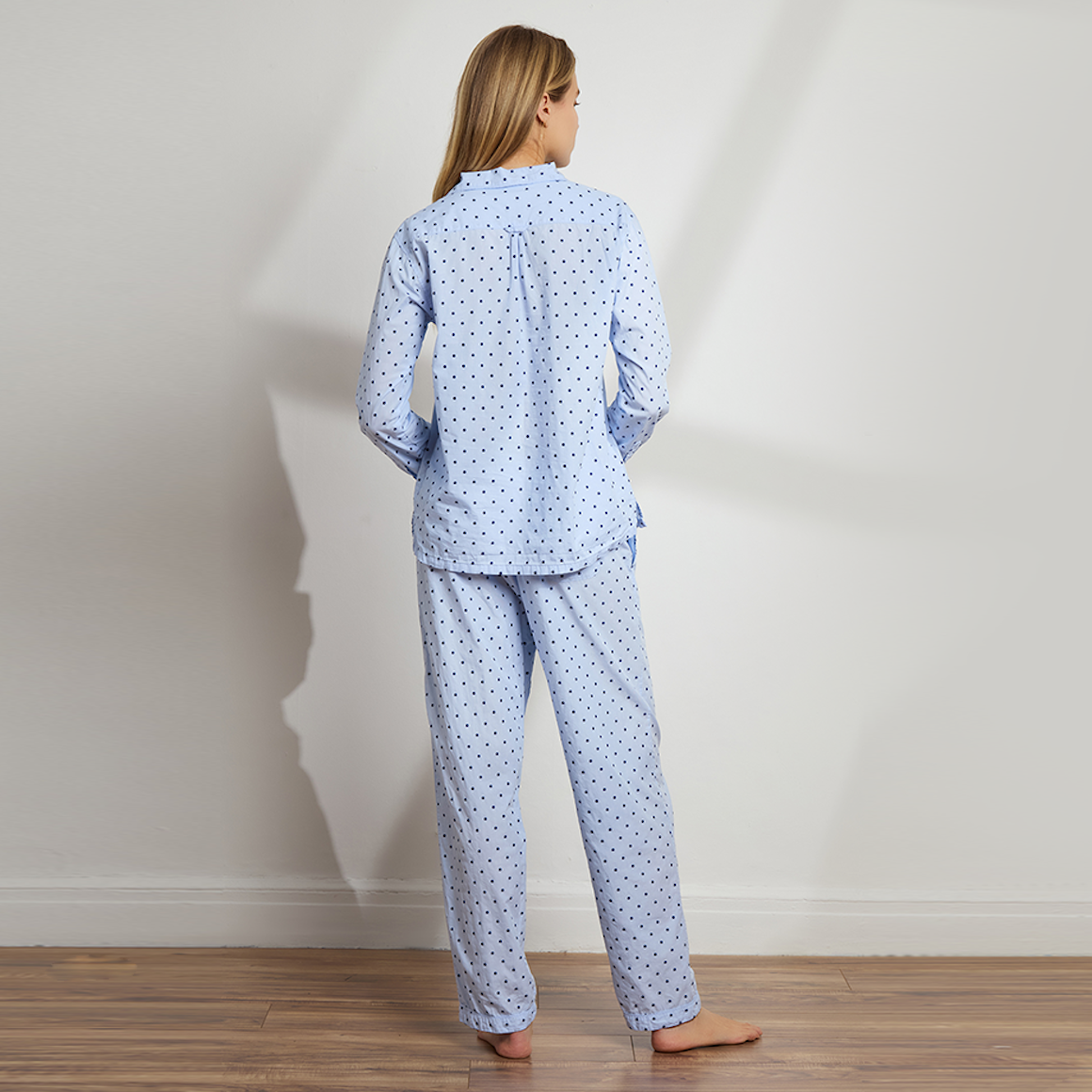 Swiss Dot Cotton Long PJ Set