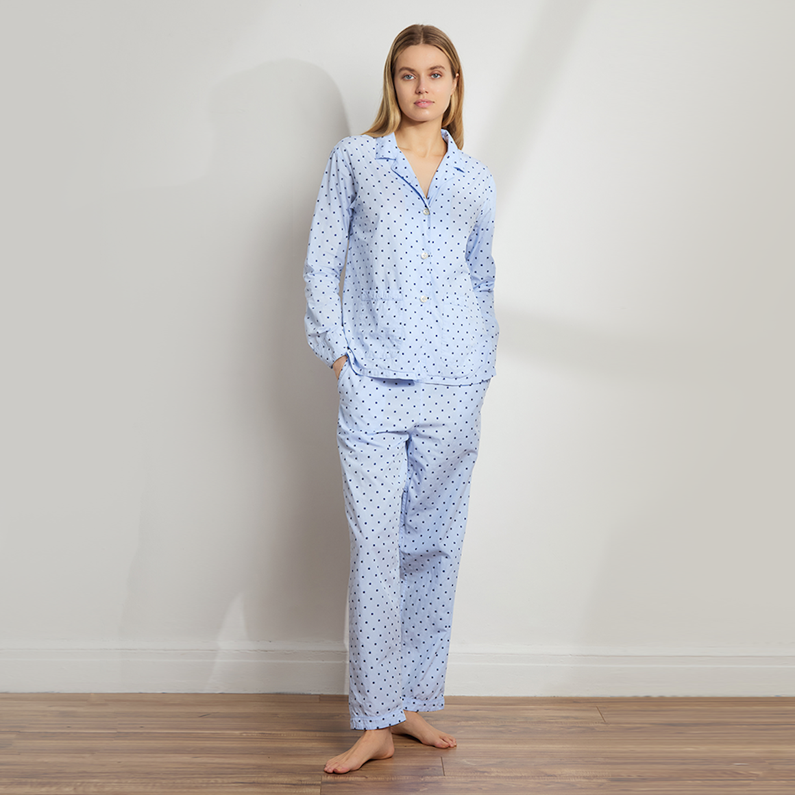 Swiss Dot Cotton Long PJ Set