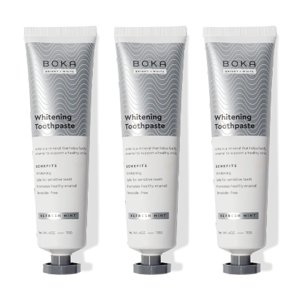 Three tubes of Refresh Mint Whitening n-Ha Toothpaste.