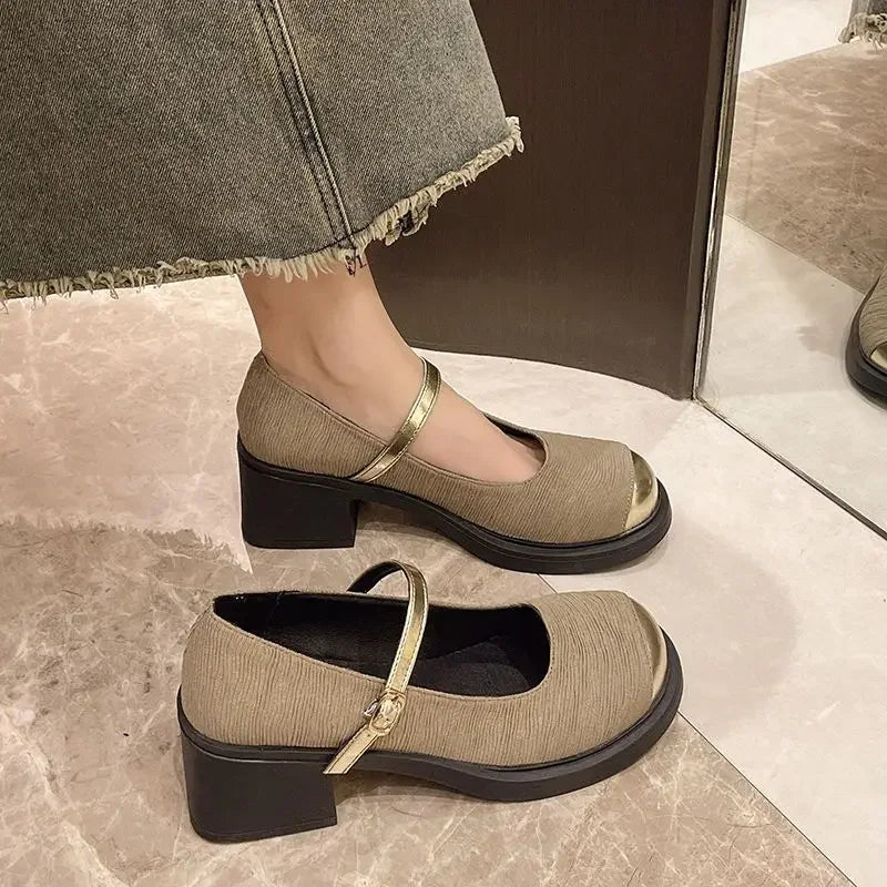 Chunky Heels Mary Janes