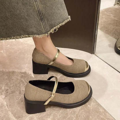 Chunky Heels Mary Janes