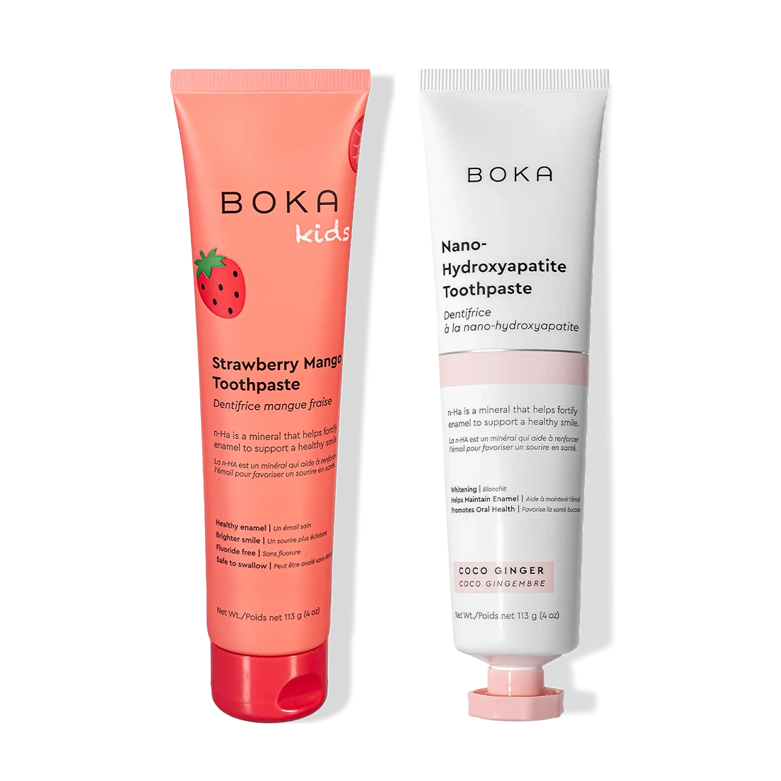 N-Ha Toothpaste 2-Pack with nano-hydroxyapatite to remineralize teeth for kids and adults.