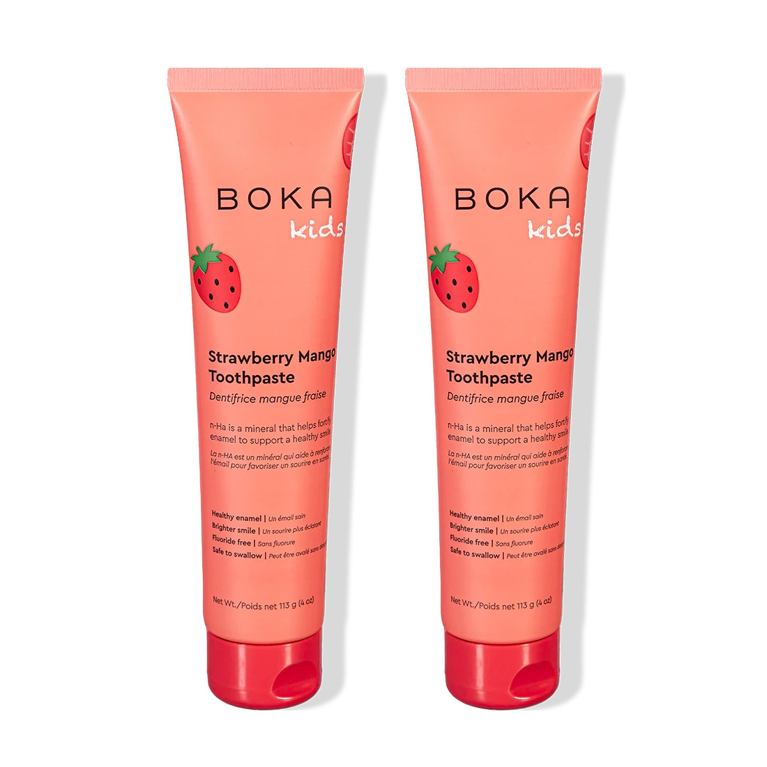 Two tubes of n-Ha Toothpaste 2-Pack, with nano-hydroxyapatite for enamel strength.