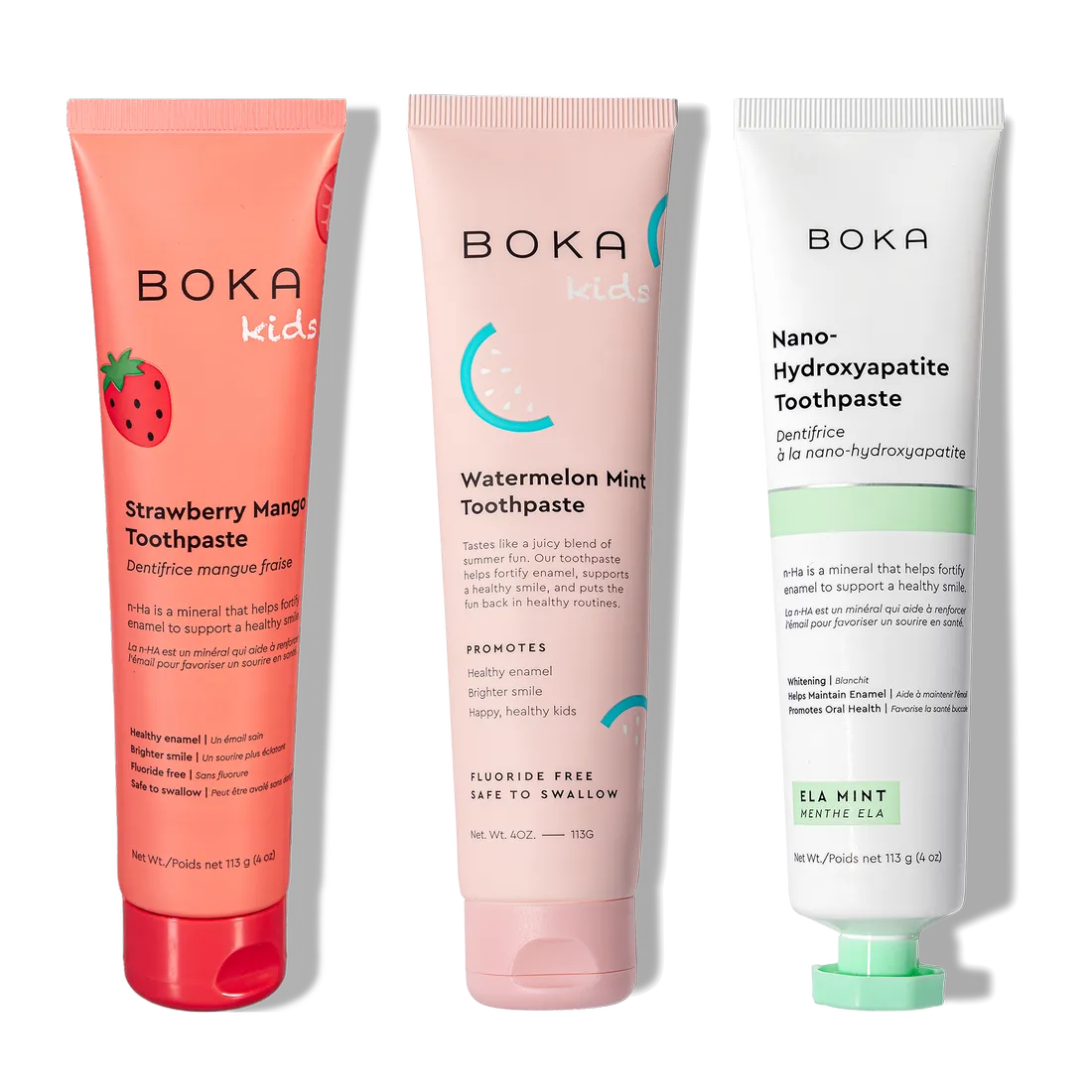 N-Ha Toothpaste Family 3 Pack offers kid-friendly flavors to help encourage healthy brushing habits.