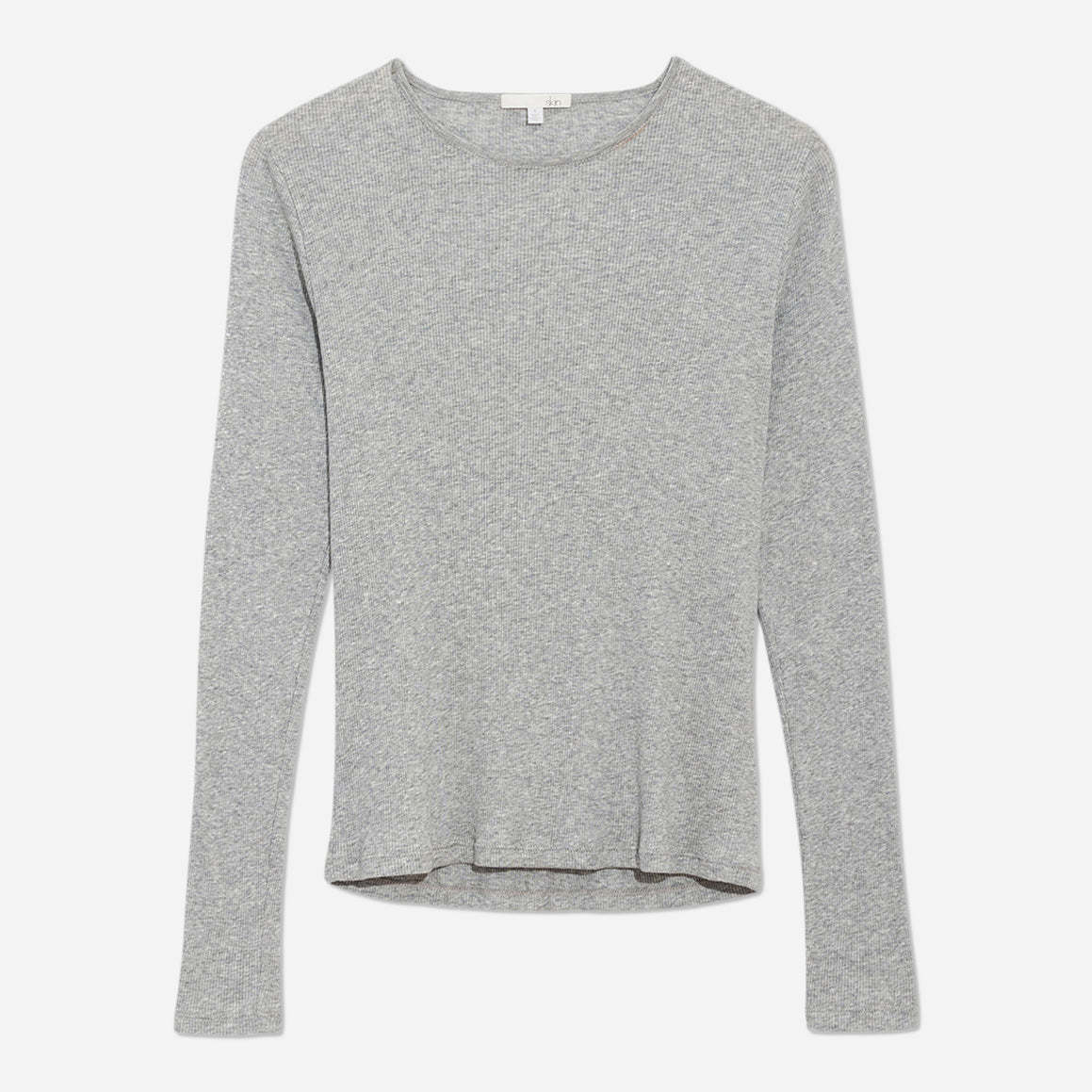 The breathable fabric ensures optimal airflow, keeping you cool and comfortable throughout the night or during cozy mornings at home. The Rayne ribbed long sleeve tee has a slim fit that features cozy details like a flattering scoop neckline, relaxed arm holes, and slightly dropped shoulders.