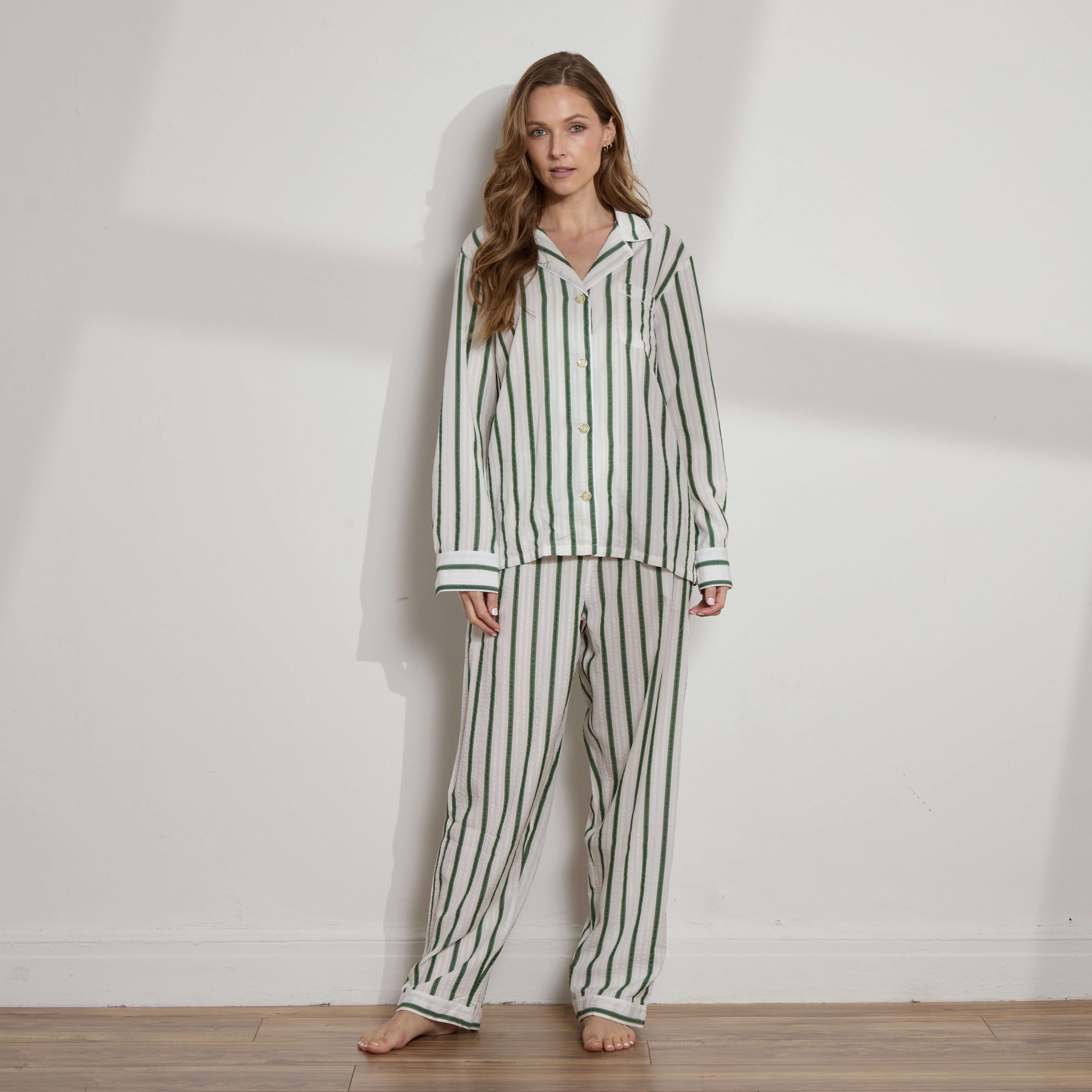 Striped Tencel™ Long PJ Set