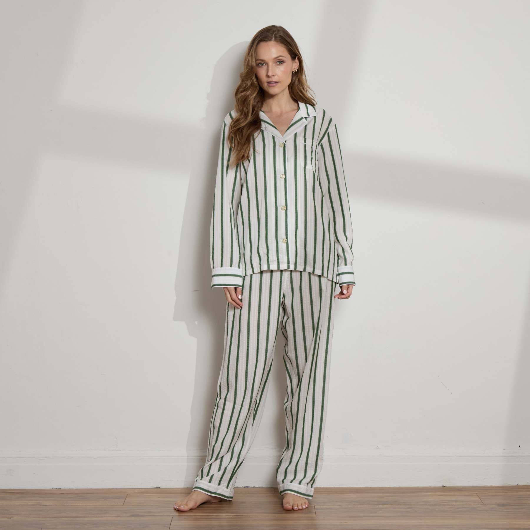 Striped Tencel™ Long PJ Set