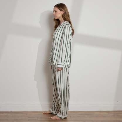 Striped Tencel™ Long PJ Set